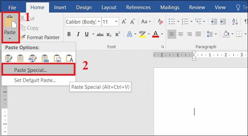 Cách chuyển Excel sang Word với Copy - Paste