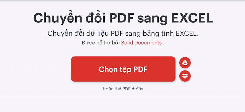 Cách chuyển từ PDF sang Excel bằng iLovepdf