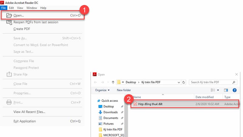 Cách ký trên file pdf bằng Acrobat Reader DC
