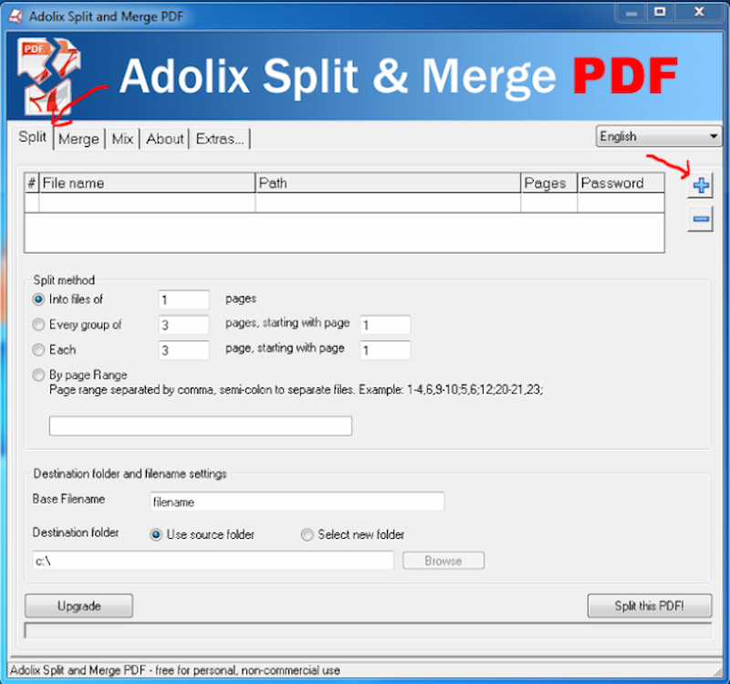 Cắt trang PDF bằng phần mềm Adolix Split