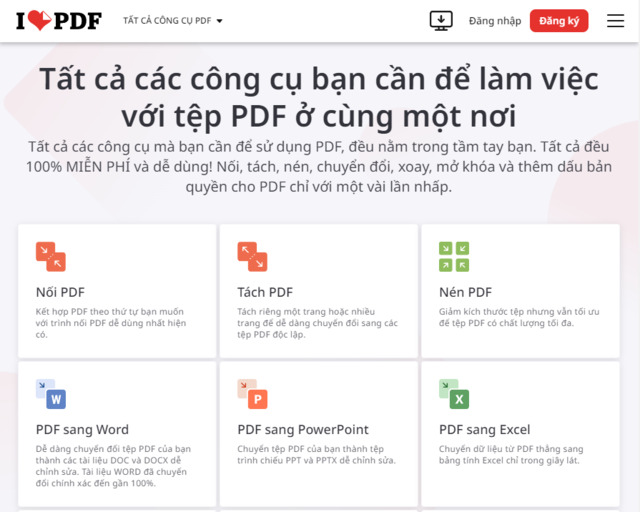 Chỉnh sửa PDF với ILovePDF