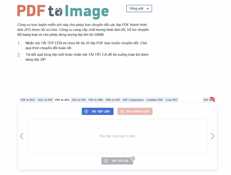 Chuyển PDF sang hình ảnh bằng PDF to Image