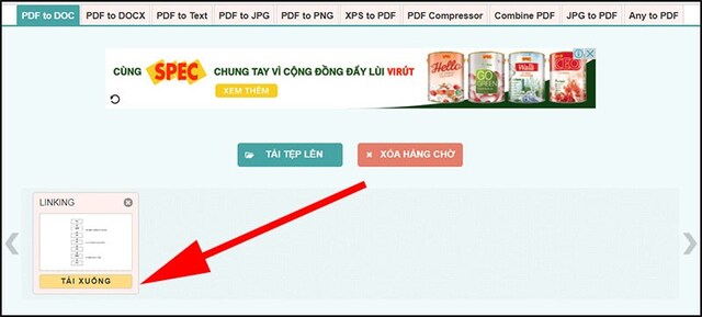 tải file pdf sang word bằng pdf2doc