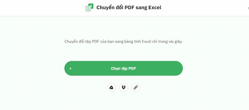 Chuyển từ PDF sang Excel bằng PDF Convert