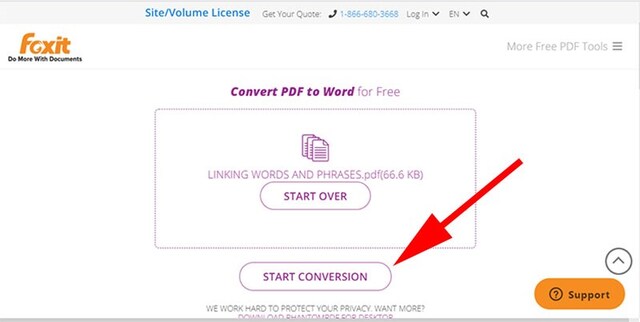 Cách đổi PDF sang Word bằng Foxit PDF 