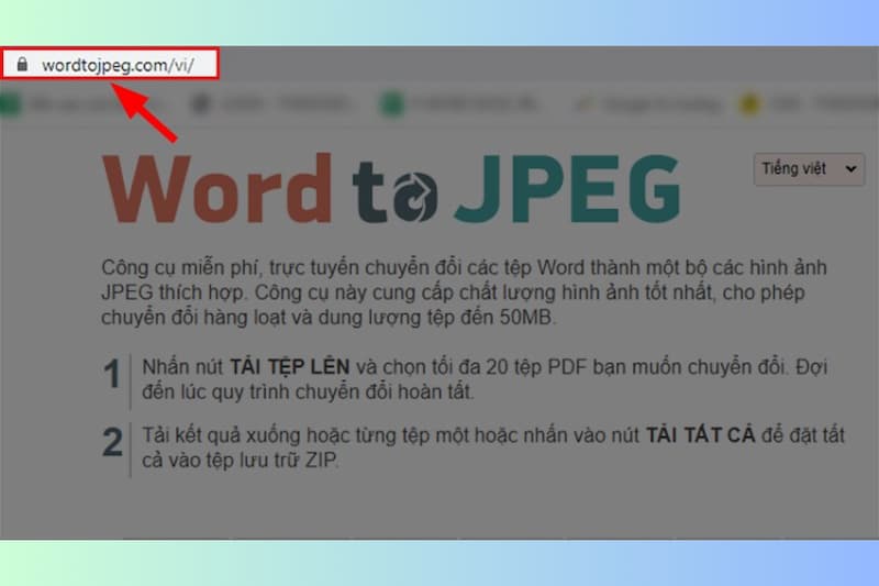 Chuyển từ word sang ảnh nhờ Word to JPEG