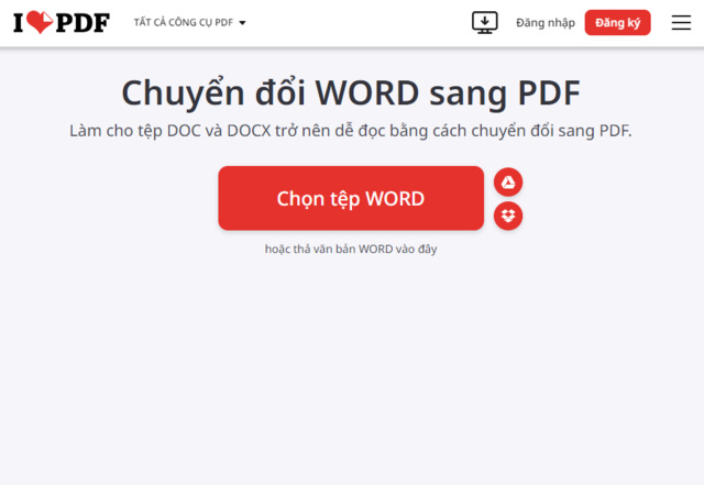 cách chuyển PDF thành Word bằng ILovePDF