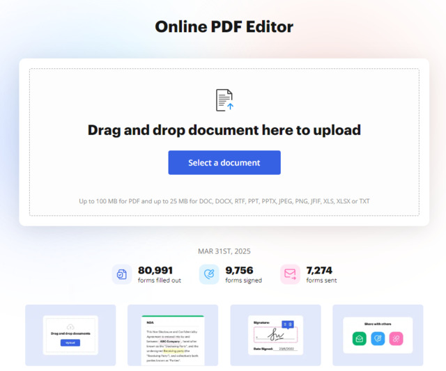 Chỉnh sửa PDF với dochub