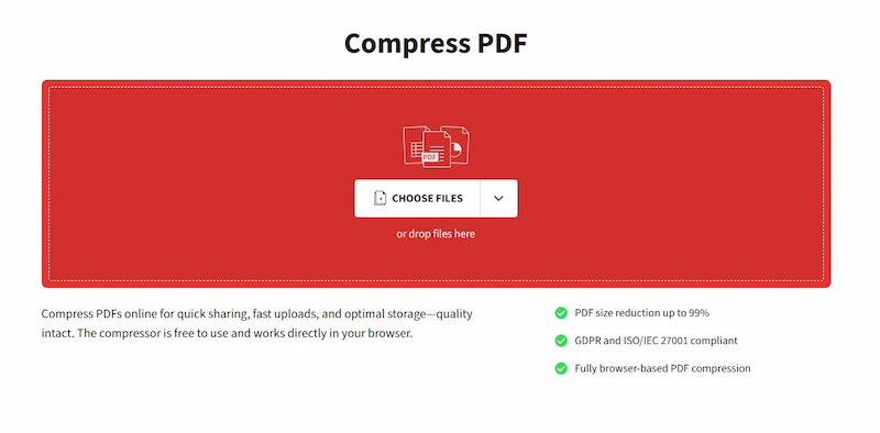 Giảm dung lượng file PDF bằng Small PDF