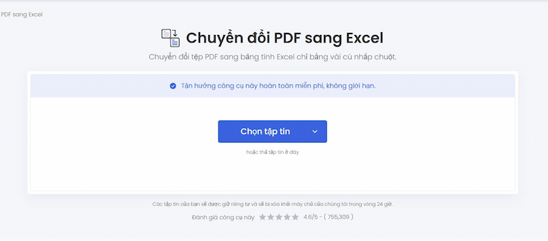 Cách chuyển PDF sang Excel bằng Sodapdf