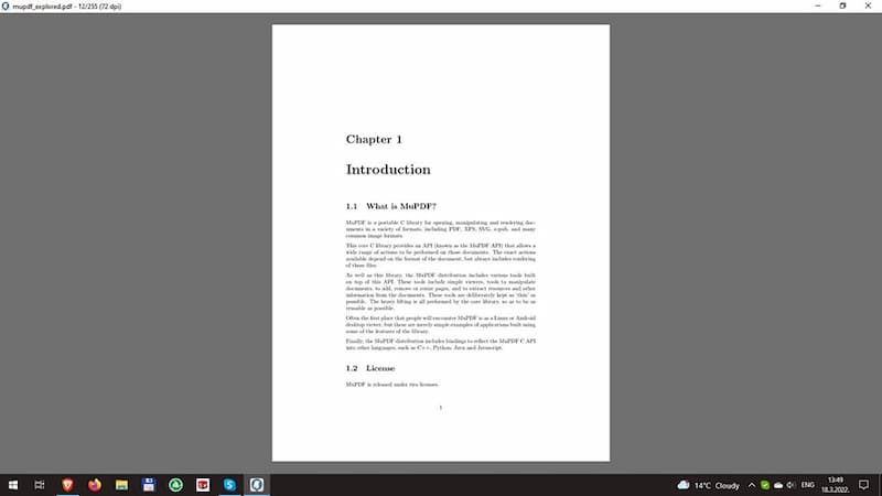 Phần mềm đọc PDF MuPDF