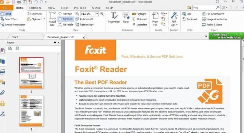 Phần mềm mở file pdf chuyên nghiệp Foxit Reader