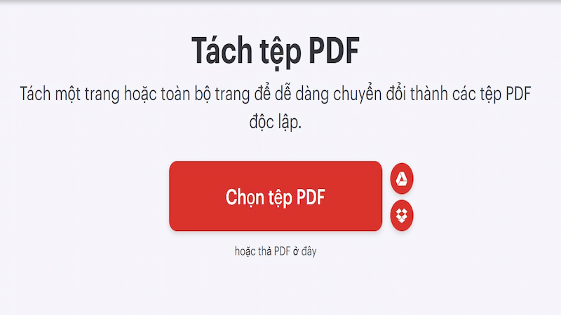 Tách file PDF online miễn phí với I Love PDF