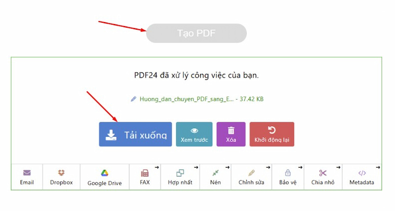 Tải xuống file PDF mới